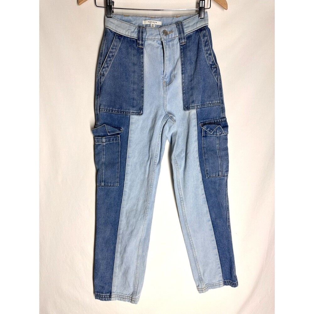 PacSun Womens Two-Tone '90s Boyfriend Carpenter Jeans Size 24